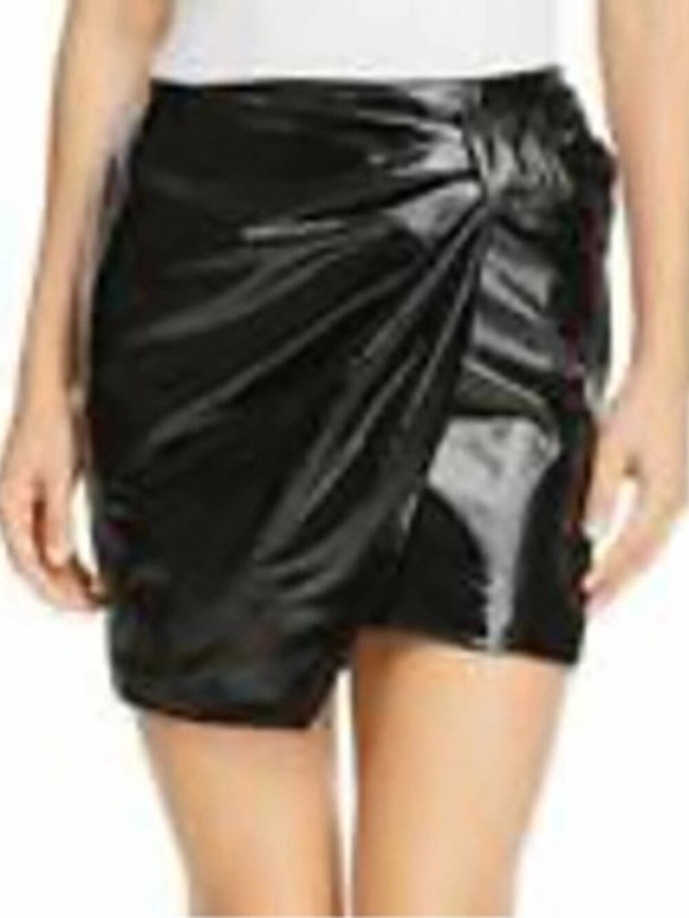 Sunset & Spring Womens Patent Bow Party Mini Skirt